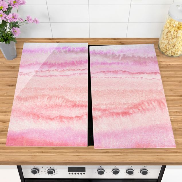 Stove top covers - Play Of Colours In Pink