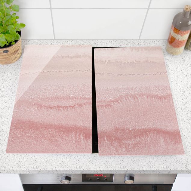Stove top covers - Play Of Colours In Light Pink