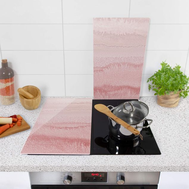Stove top covers - Play Of Colours In Light Pink