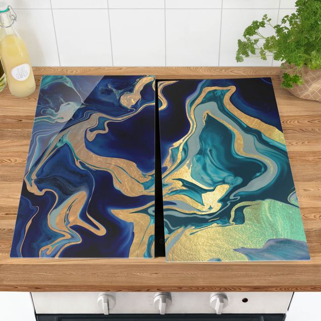 Stove top covers - Play Of Colours Indigo Fire