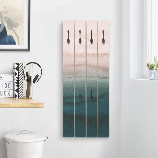Wooden coat rack - Play Of Colours Sound Of The Ocean