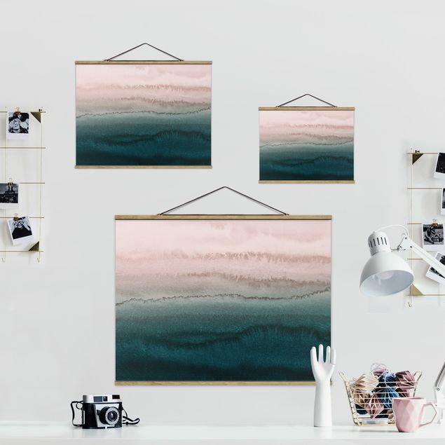 Fabric print with poster hangers - Play Of Colours Sound Of The Ocean - Landscape format 4:3