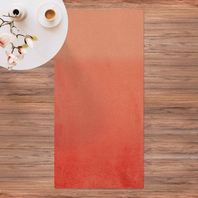Runner rugs Play Of Colours Fading Coral