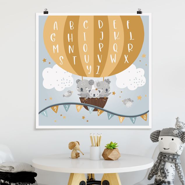 Poster - Playoom Mat ABC - Learning Easily with Koalas
