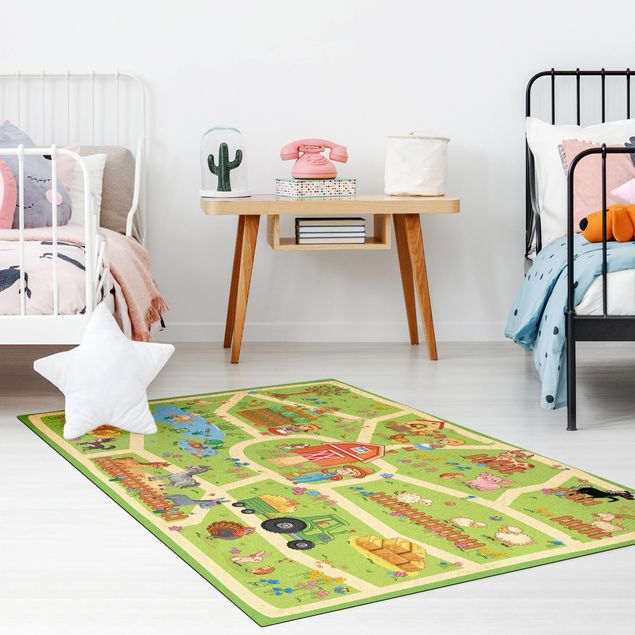 Colourful rugs Playoom Mat Farm - Let´s Go Around