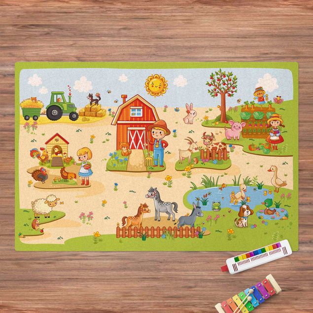 playroom rugs Playoom Mat Farm - Farm Work Is Fun