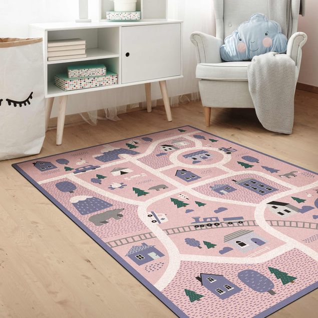 Modern rugs Playoom Mat Village - Off To The Countryside