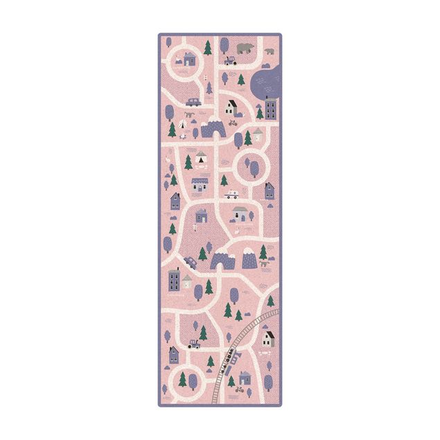 large area rugs Playoom Mat Village - Off To The Countryside