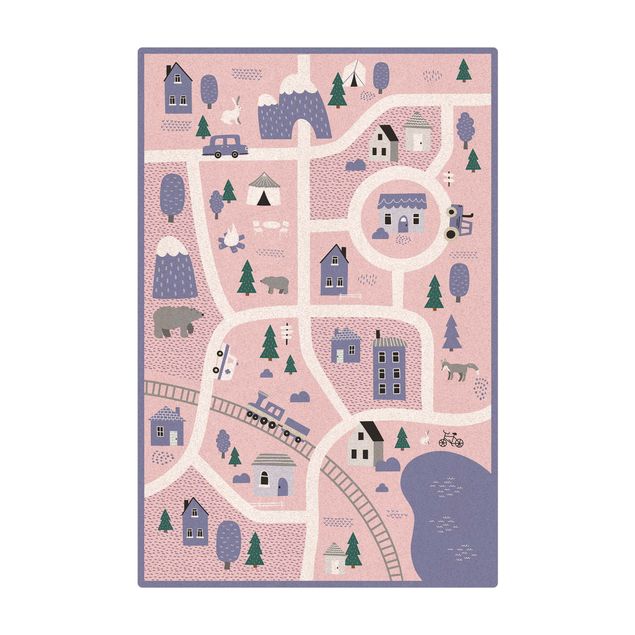 Cork mat - Playoom Mat Village - Off To The Countryside - Portrait format 2:3