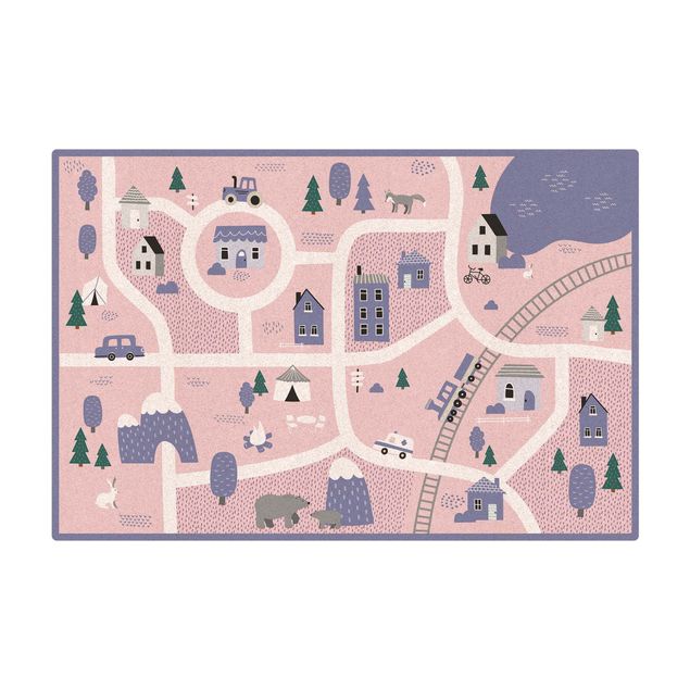 Cork mat - Playoom Mat Village - Off To The Countryside - Landscape format 3:2