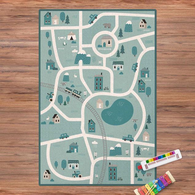 playmat rug Playoom Mat Village - A Fine Little Place