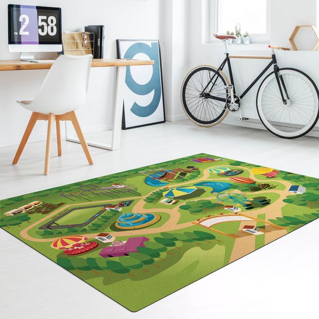 forest floor rug Playoom Mat Funfair - Let´s Go On A Ride