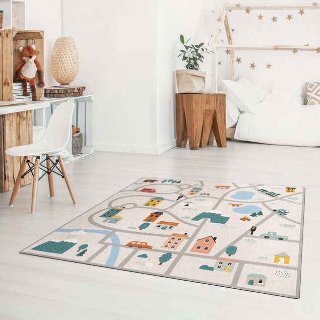 modern area rugs Playoom Mat Smalltown - Discover New Parts Of The Town
