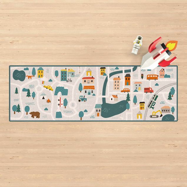 Runner rugs Playoom Mat Smalltown - From the City Into Nature