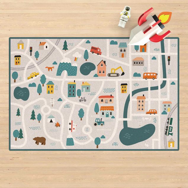 play rugs Playoom Mat Smalltown - From the City Into Nature