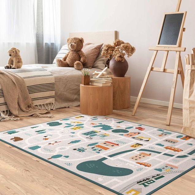 Road rug Playoom Mat Smalltown - From the City Into Nature