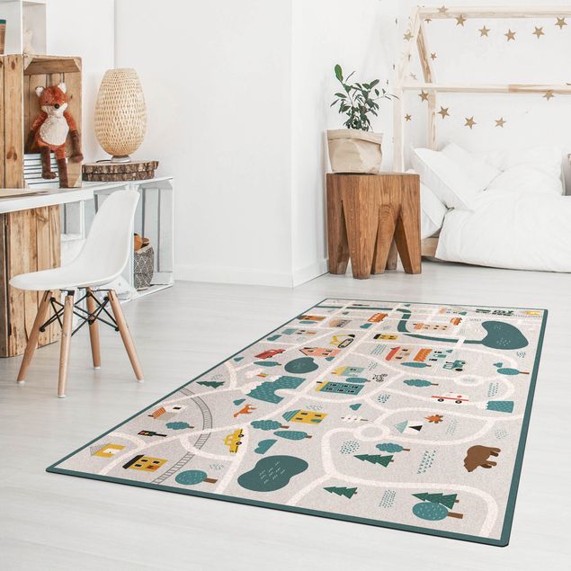 Modern rugs Playoom Mat Smalltown - From the City Into Nature