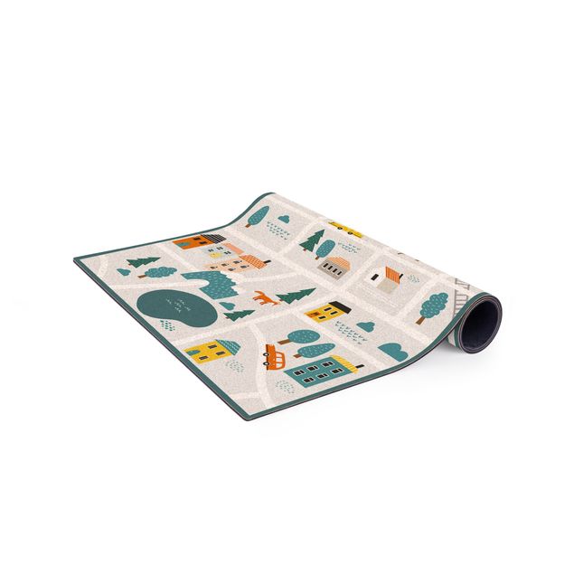 road map rug Playoom Mat Smalltown - From the City Into Nature