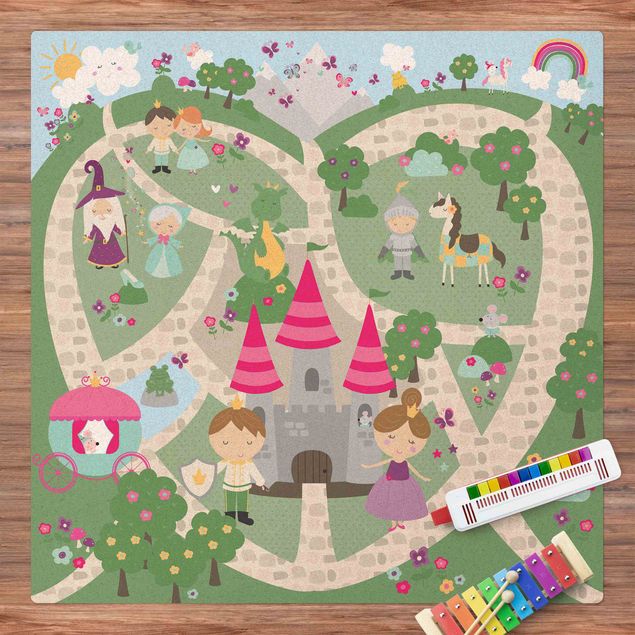 playroom rugs Playoom Mat Wonderland - The Path To The Castle