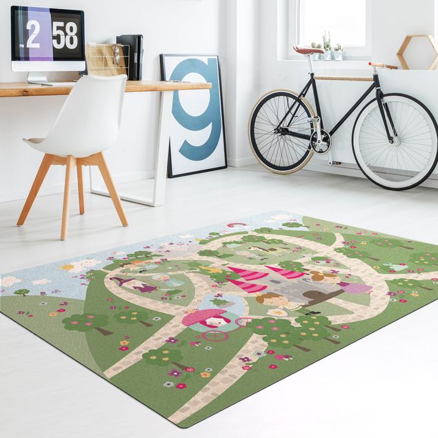 contemporary rugs Playoom Mat Wonderland - The Path To The Castle