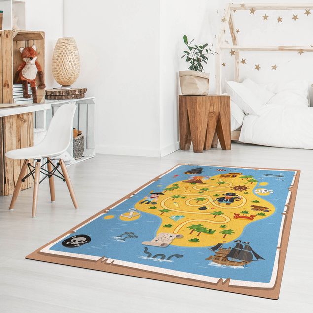 modern area rugs Playoom Mat Pirates  - Looking For the Treasure