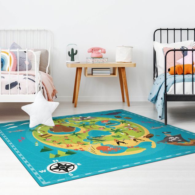 modern area rugs Playoom Mat Pirates - Welcome To The Pirate Island