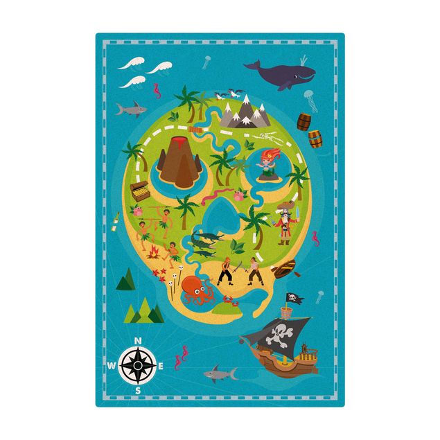 Cork mat - Playoom Mat Pirates - Welcome To The Pirate Island - Portrait format 2:3