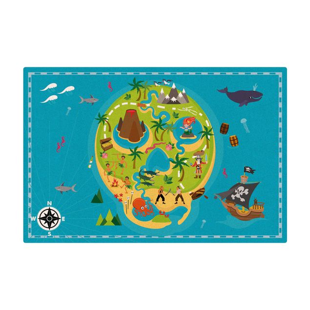 Cork mat - Playoom Mat Pirates - Welcome To The Pirate Island - Landscape format 3:2