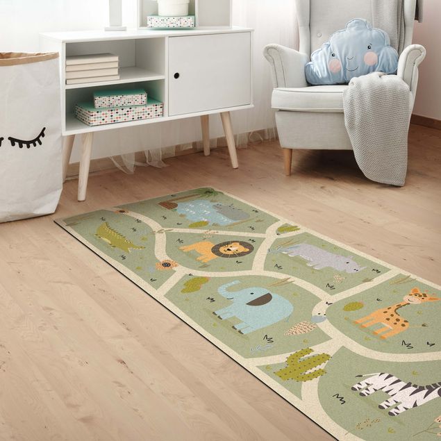 play rugs Playoom Mat Safari - So Many Different Animals