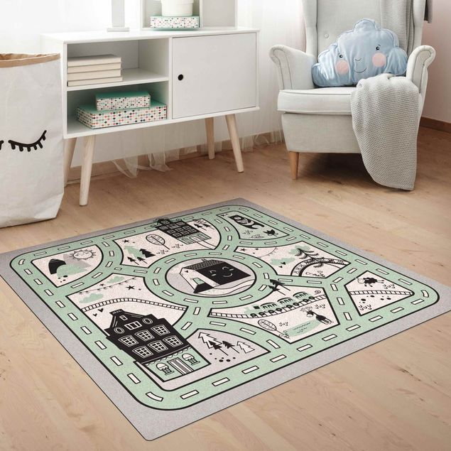 Modern rugs Playoom Mat Scandinavia - The Green City