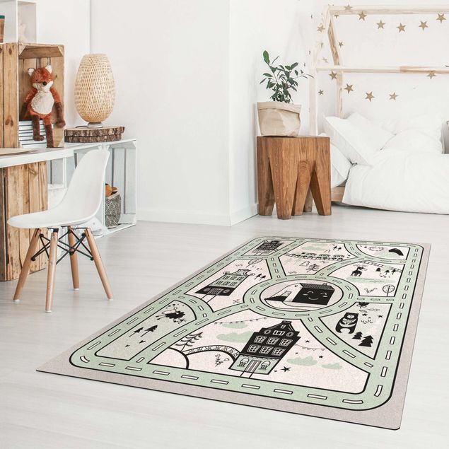 Modern rugs Playoom Mat Scandinavia - The Green City