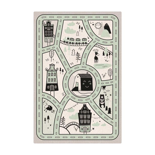Charcoal rug Playoom Mat Scandinavia - The Green City
