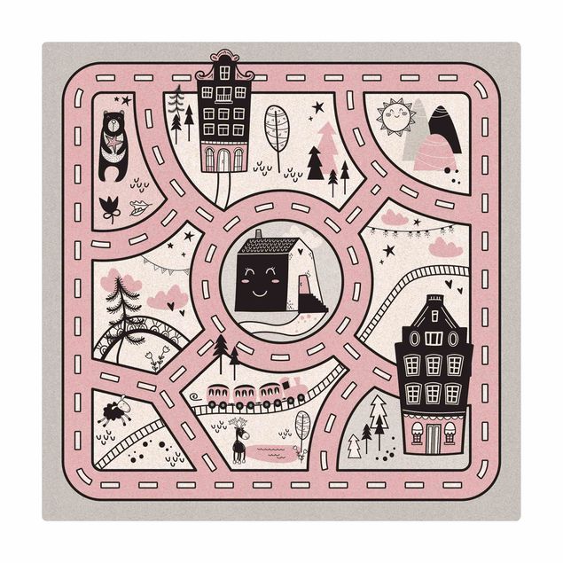 charcoal grey rug Playoom Mat Scandinavia -  The Pink City