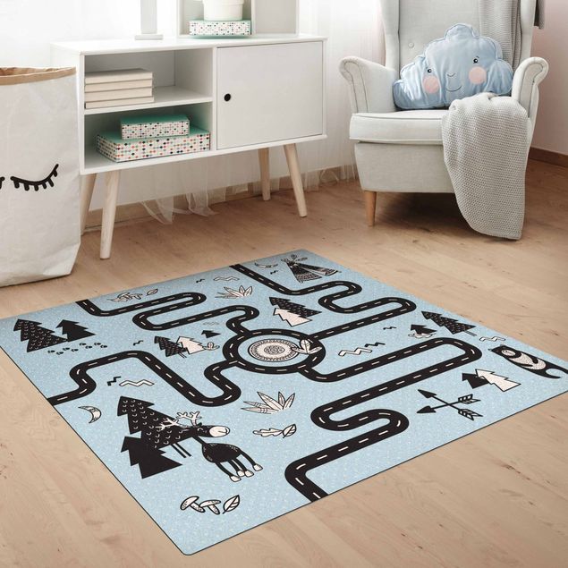 forest floor rug Playoom Mat Streets - Find Your Way