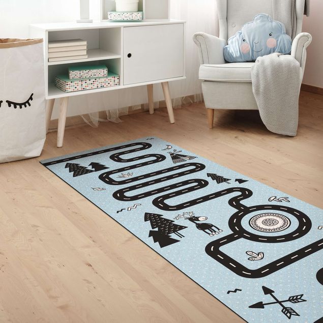 Modern rugs Playoom Mat Streets - Find Your Way