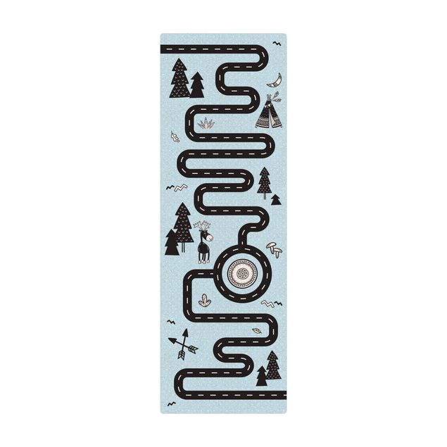 Charcoal rug Playoom Mat Streets - Find Your Way