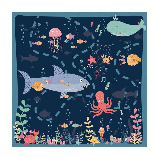 Cork mat - Playoom Mat Under Water - An Expedition - Square 1:1