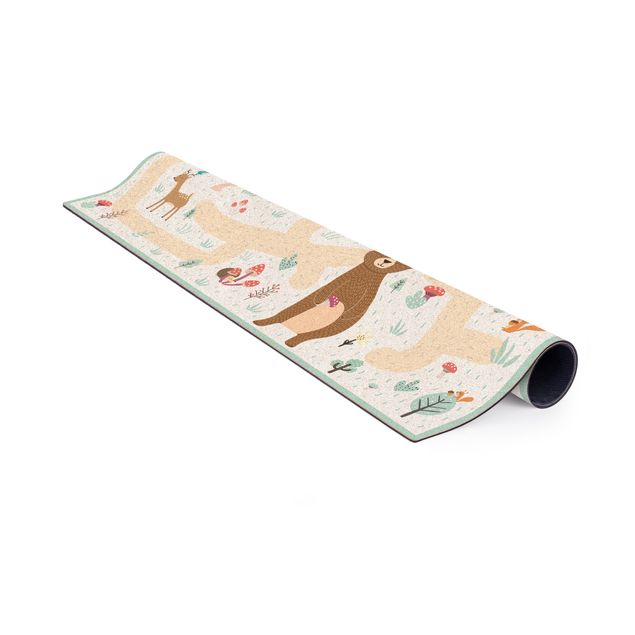 Multicoloured rug Playoom Mat Forest Animals - Friends On A Forest Path