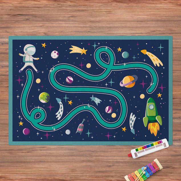 play rugs Playoom Mat Space- Back To The Rocket Ship
