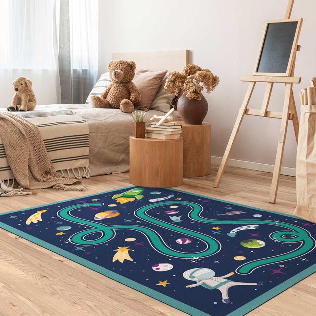 road map rug Playoom Mat Space- Back To The Rocket Ship
