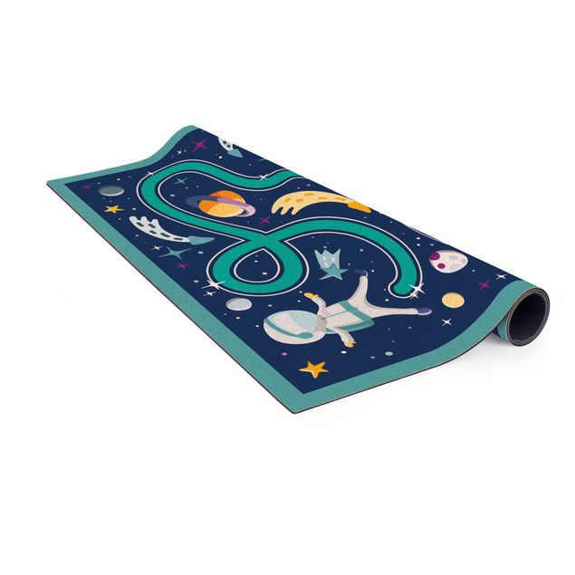 Colourful rugs Playoom Mat Space- Back To The Rocket Ship