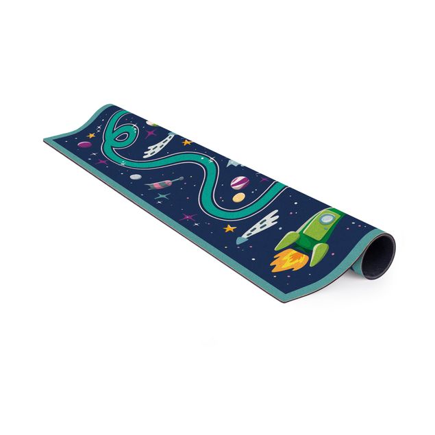 Colourful rugs Playoom Mat Space- Back To The Rocket Ship