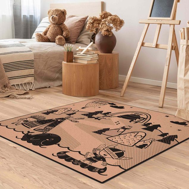 contemporary rugs Playoom Mat Vikings - The Conquest Of The Diamond