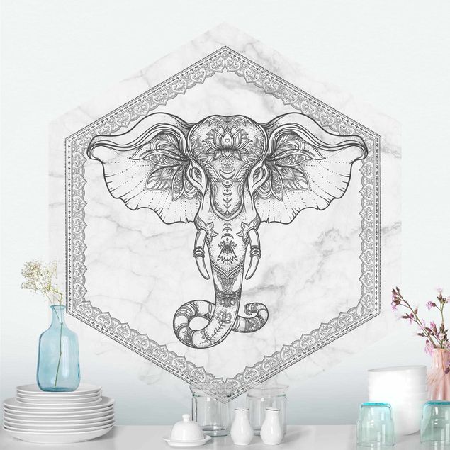 Wallpapers Spiritual Elephant In Marble Look