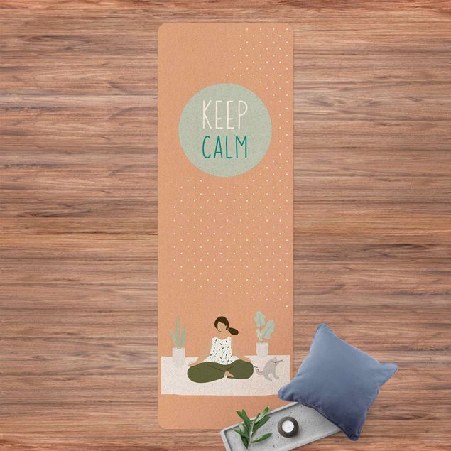 Yoga mat - Text Keep Calm