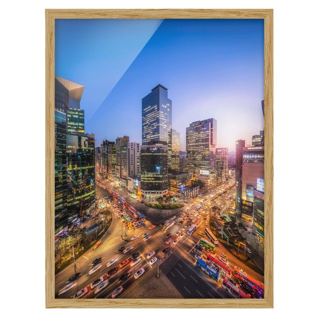 Framed poster - City Lights Of Gangnam District