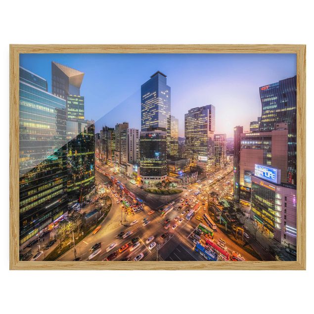 Framed poster - City Lights Of Gangnam District