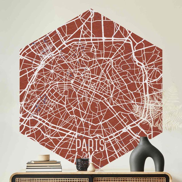 Wallpapers City Map Paris - Retro