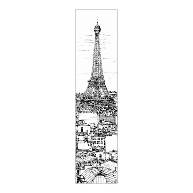 Sliding panel curtains set - City Study - Paris