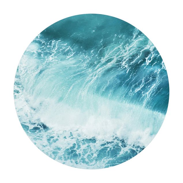 Vinyl Floor Mat round - The Ocean's Force